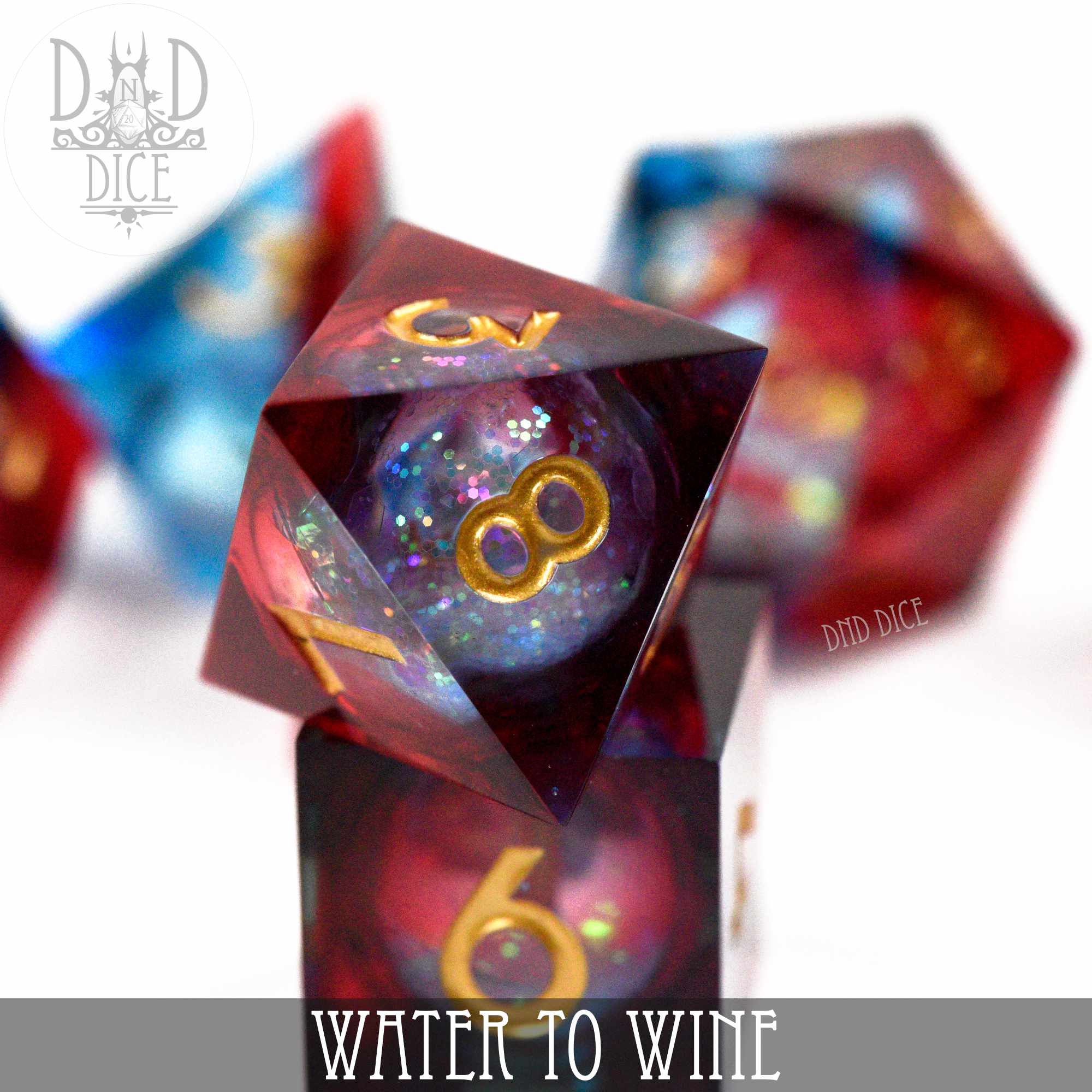 Water to Wine Liquid Core Dice Set - Bards & Cards