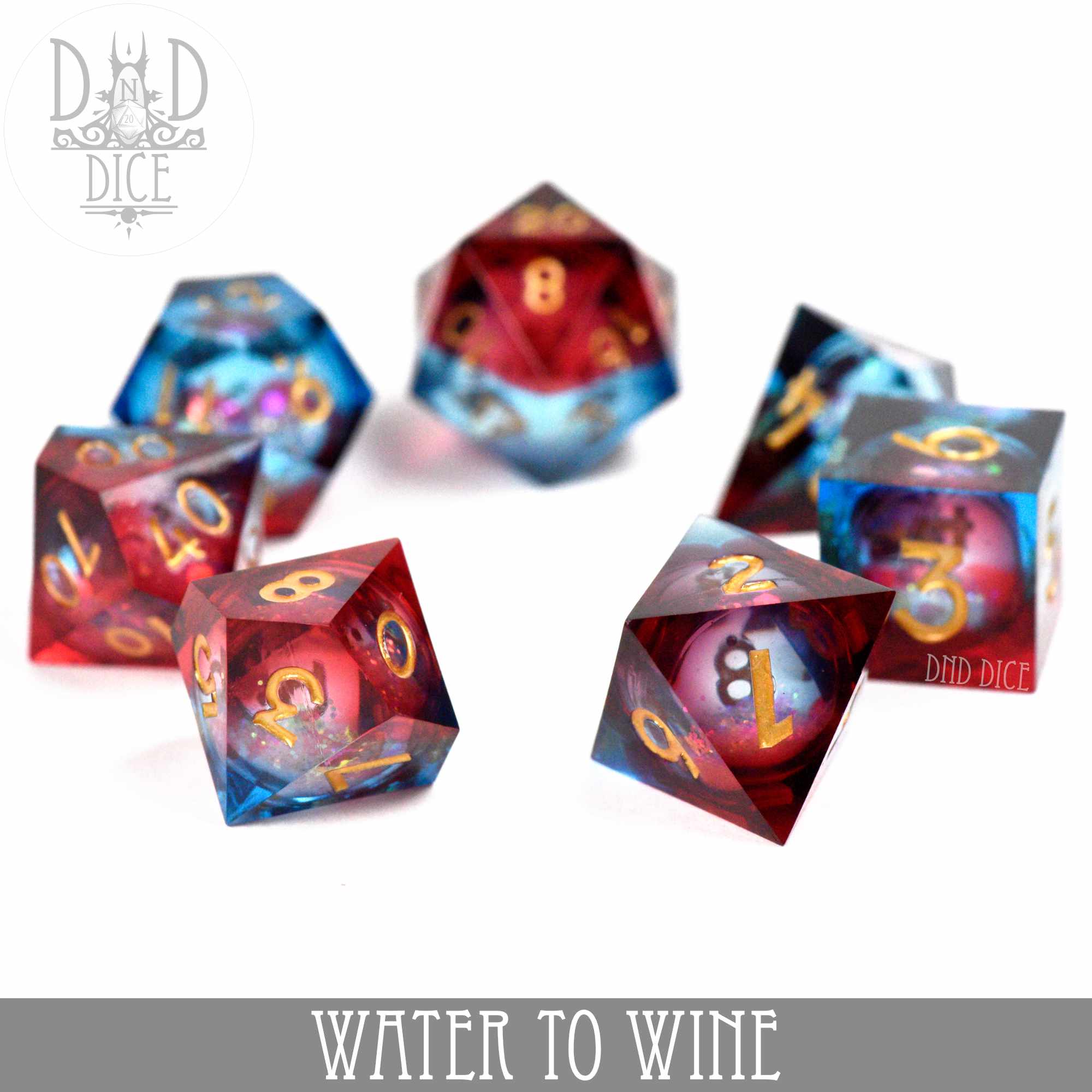 Water to Wine Liquid Core Dice Set - Bards & Cards