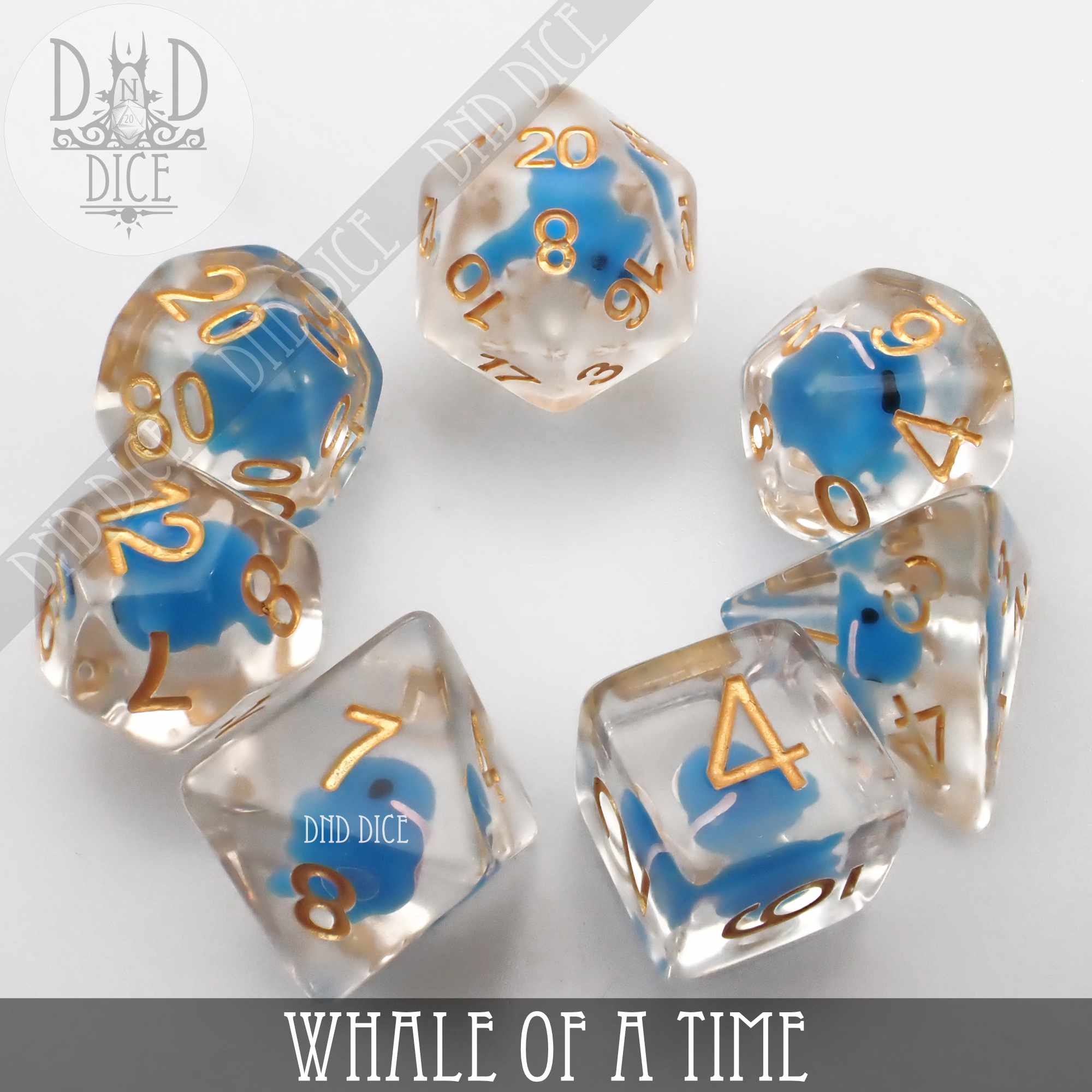 Whale of a Time Dice Set - Bards & Cards