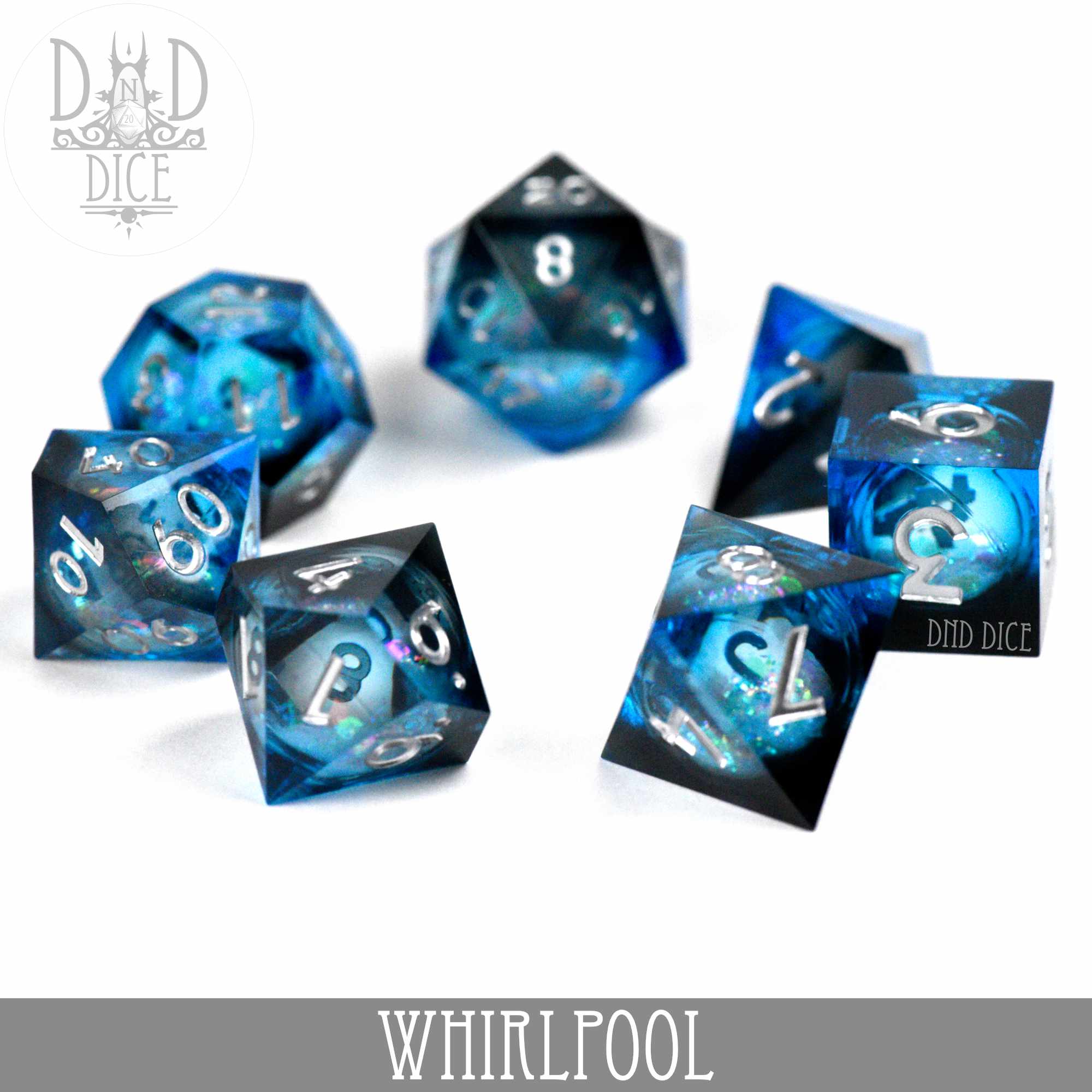 Whirlpool Liquid Core Dice Set - Bards & Cards