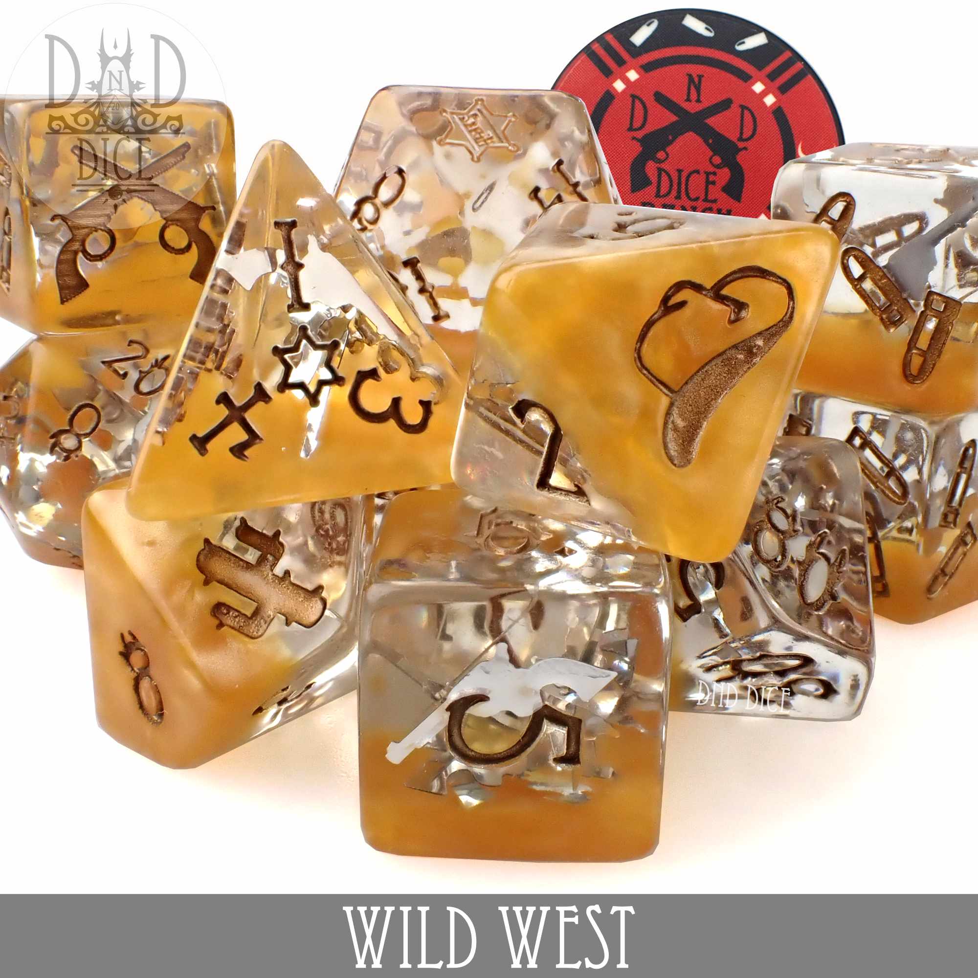 Wild West 11 Dice Set - Bards & Cards