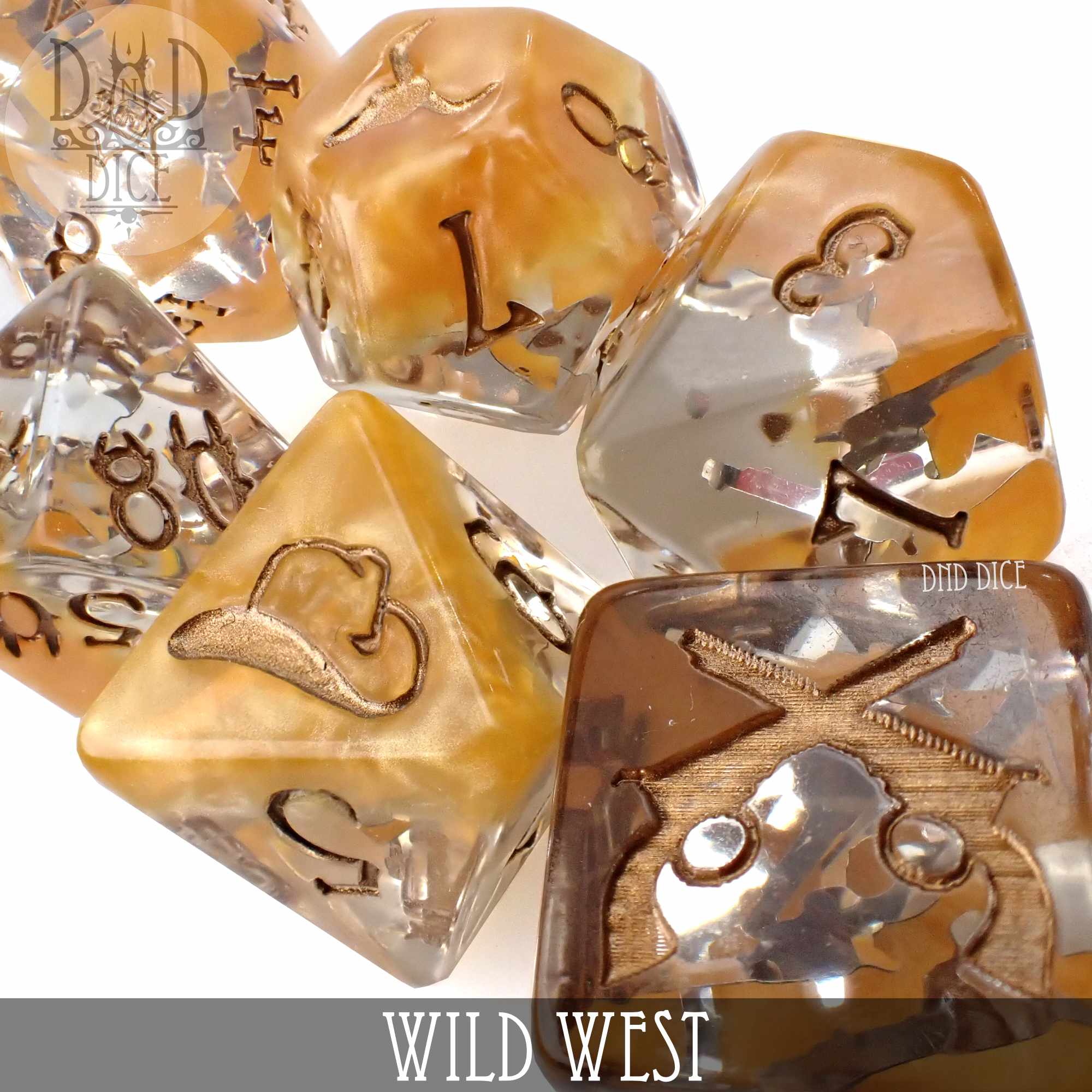 Wild West 11 Dice Set - Bards & Cards