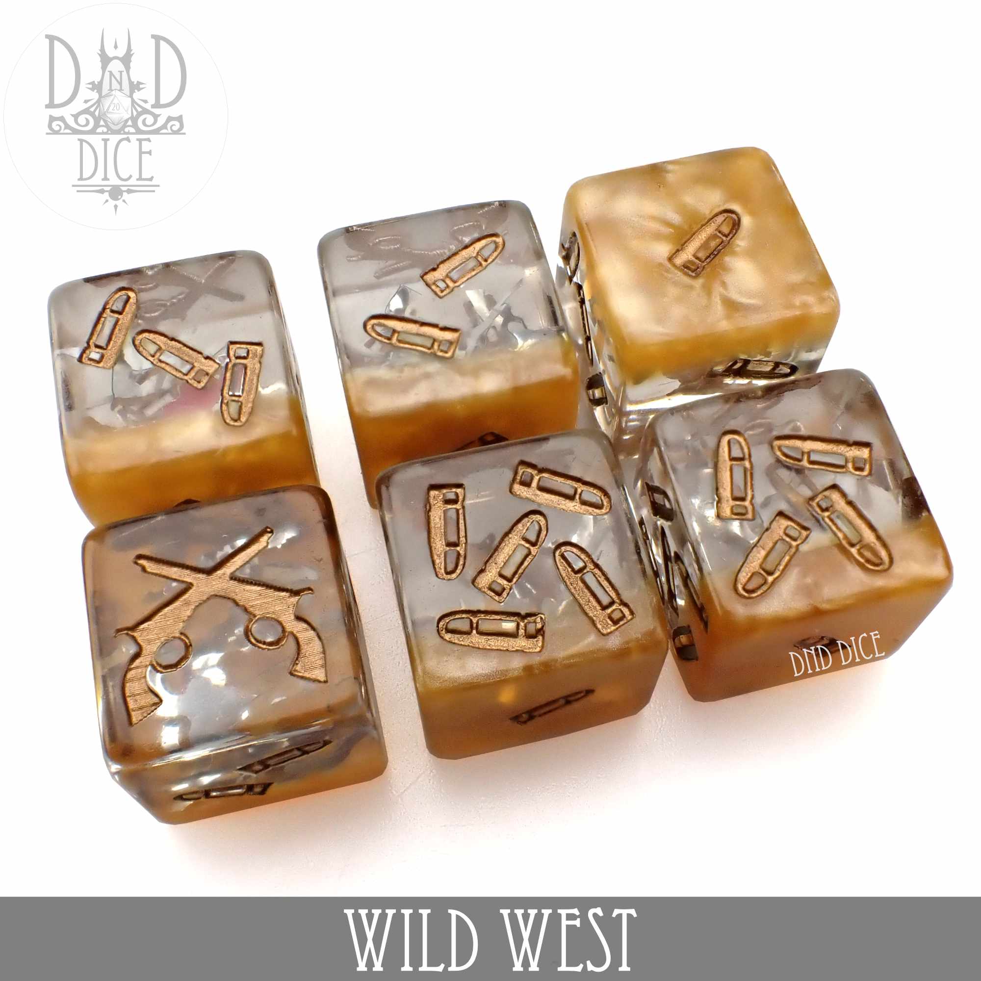 Wild West 11 Dice Set - Bards & Cards