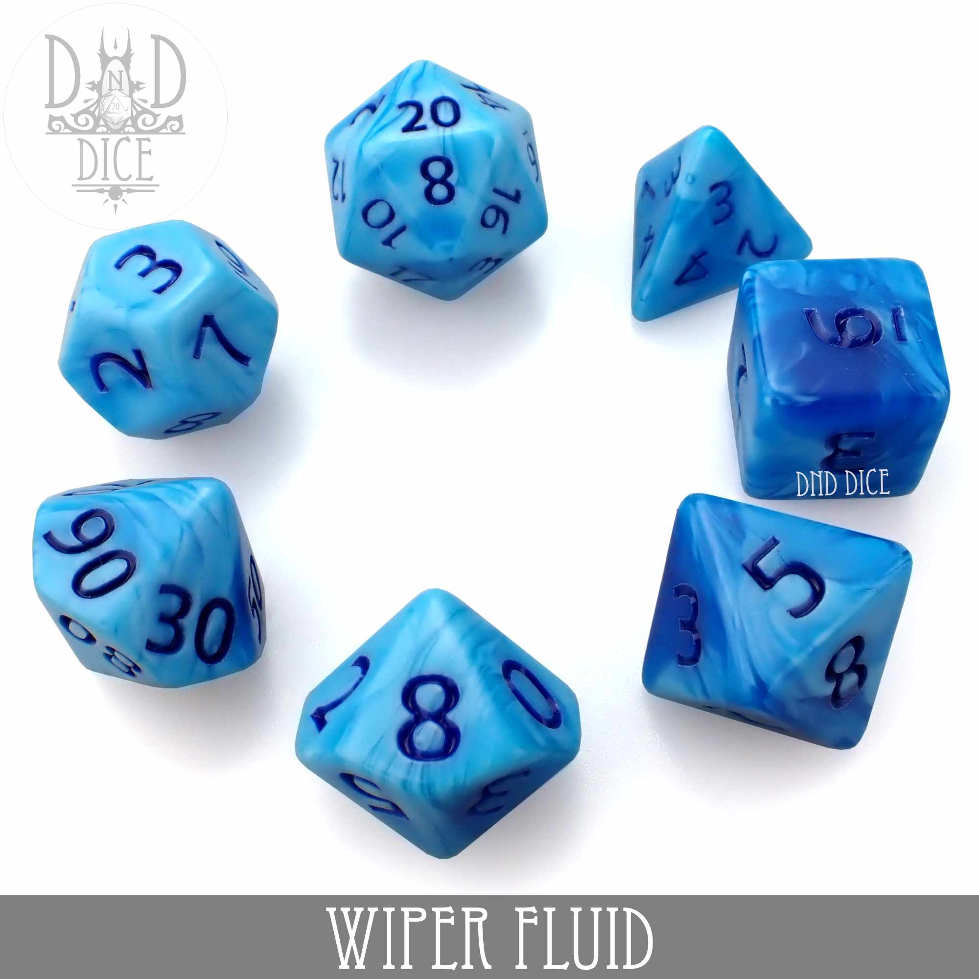 Wiper Fluid Dice Set - Bards & Cards