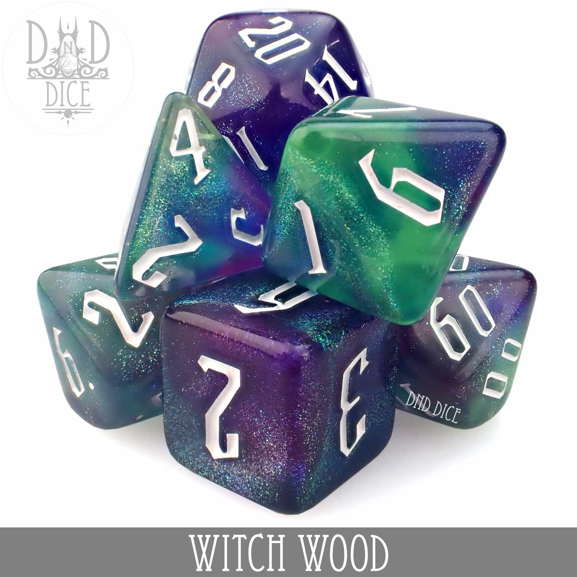 Witch Wood Dice Set - Bards & Cards