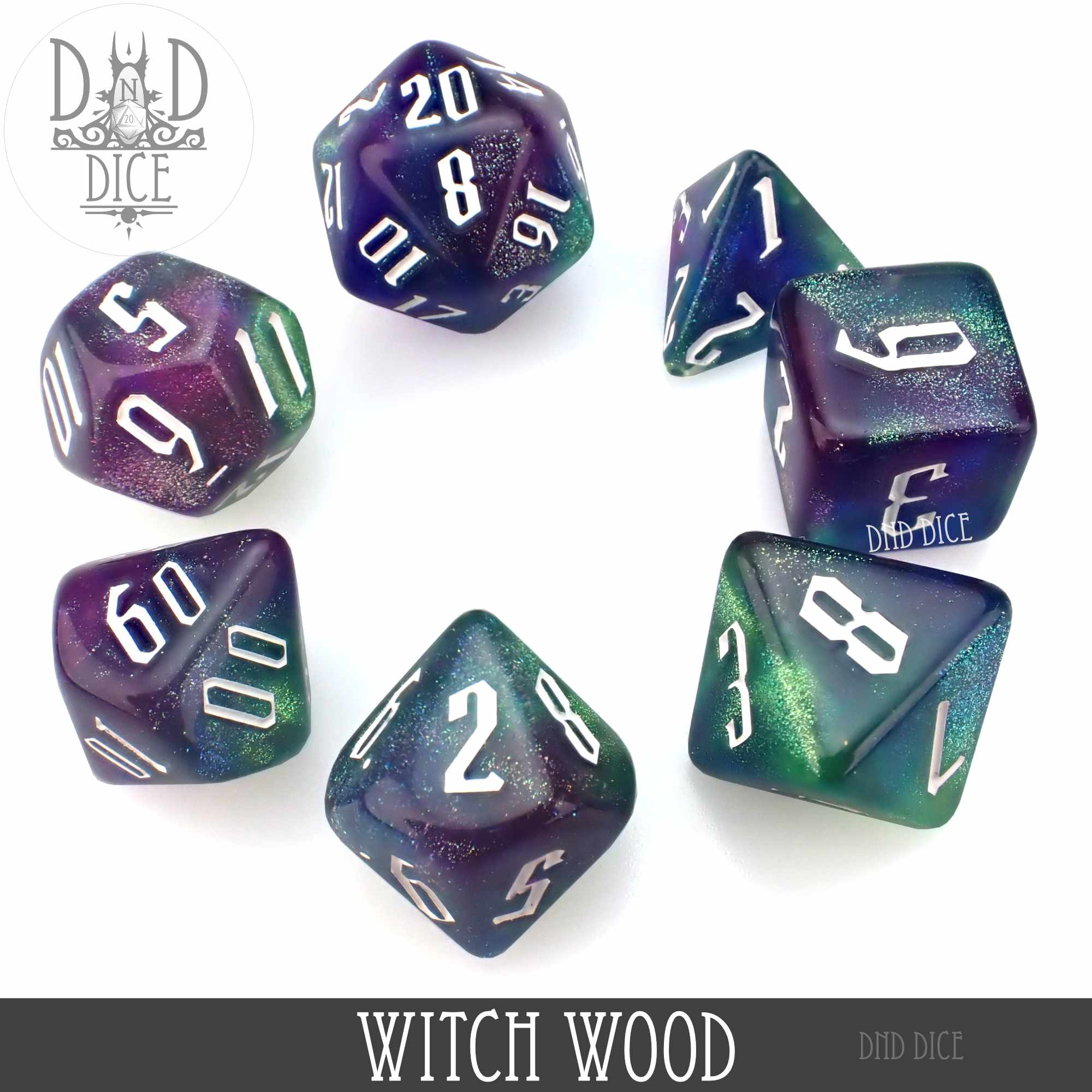 Witch Wood Dice Set - Bards & Cards