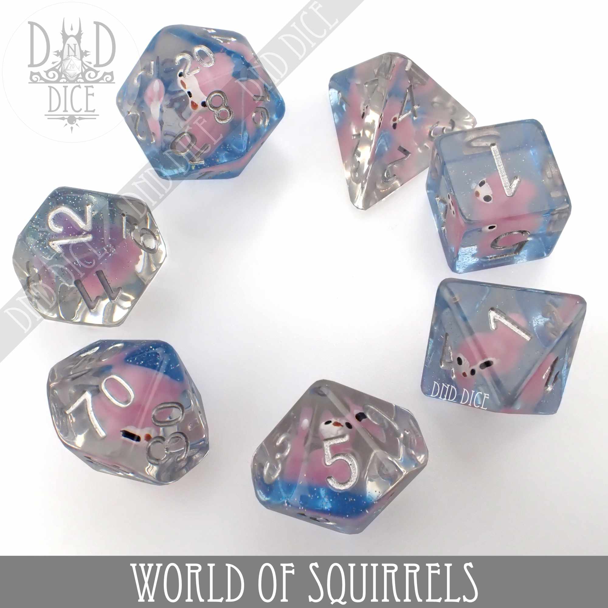 World of Squirrels Dice Set - Bards & Cards