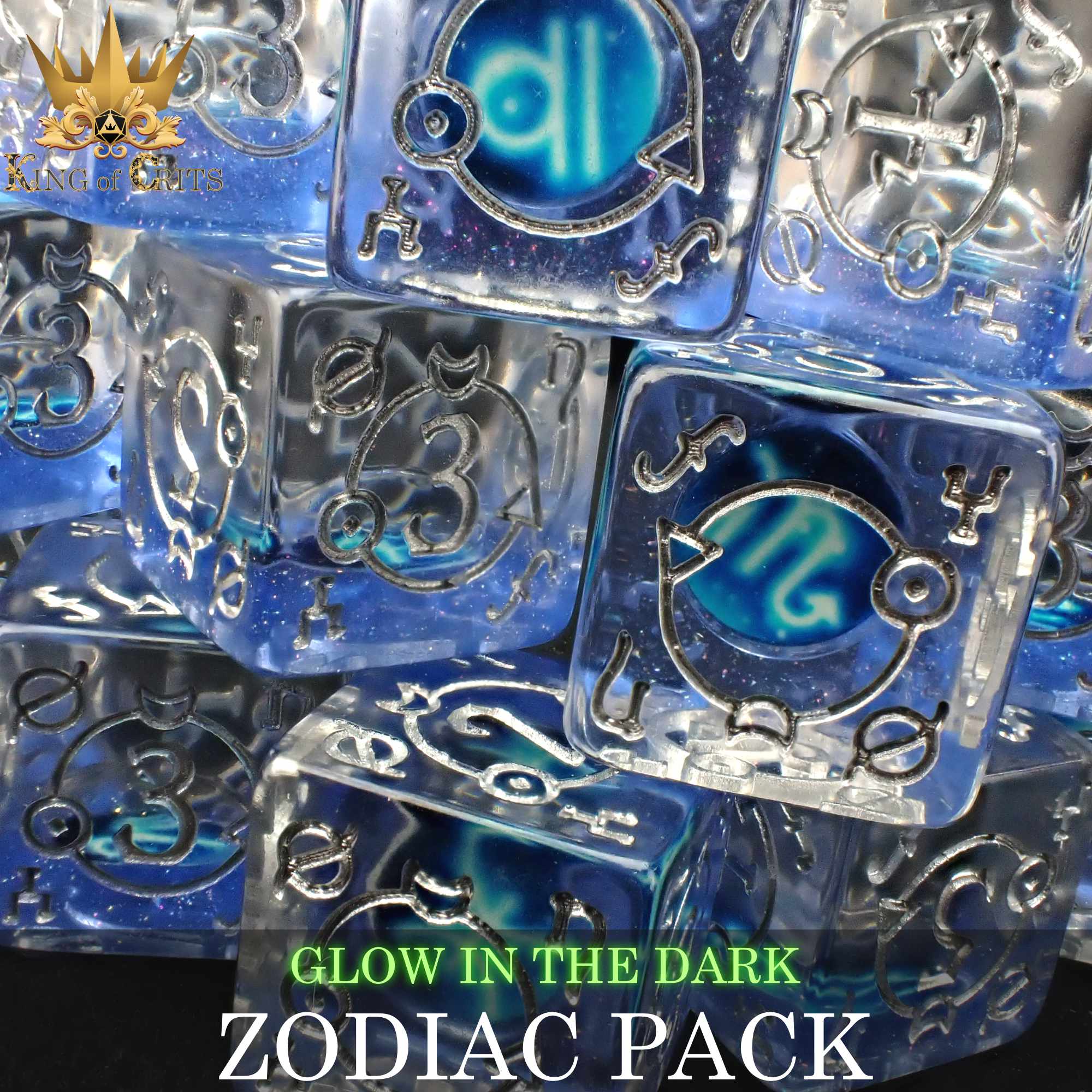 Zodiac Pack 12D6 Dice Set (Gift Box) - Bards & Cards