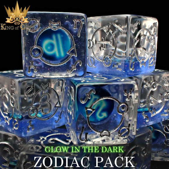 Zodiac Pack 12D6 Dice Set (Gift Box) - Bards & Cards