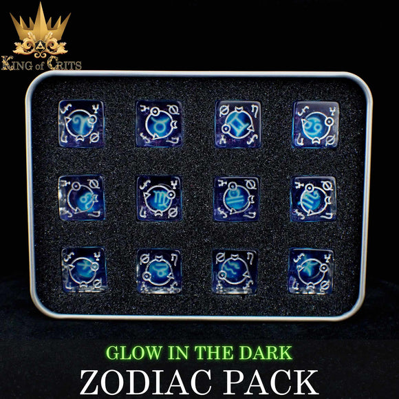 Zodiac Pack 12D6 Dice Set (Gift Box) - Bards & Cards
