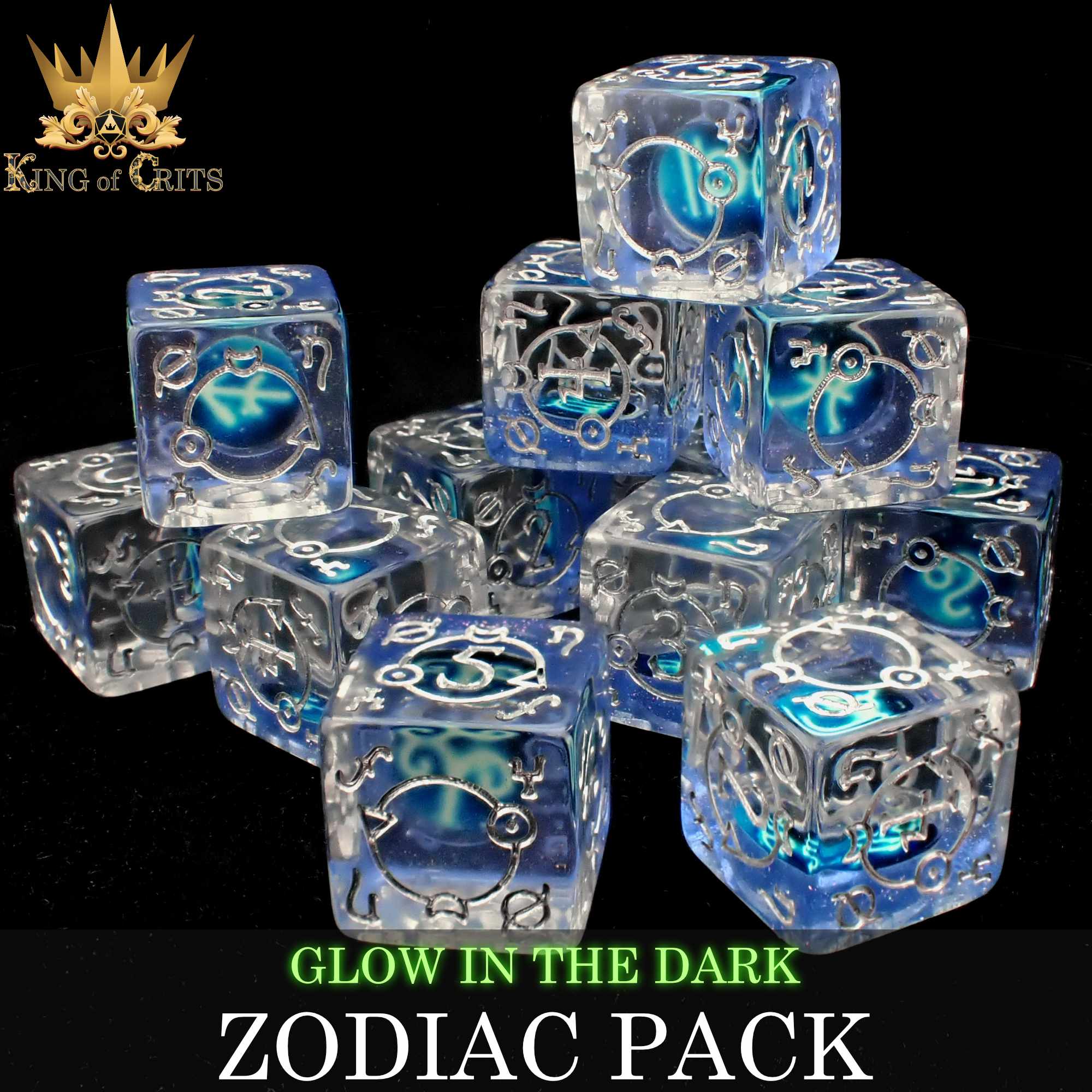 Zodiac Pack 12D6 Dice Set (Gift Box) - Bards & Cards