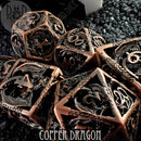 Copper Dragon Metal Dice Set (Gift Box) - Bards & Cards