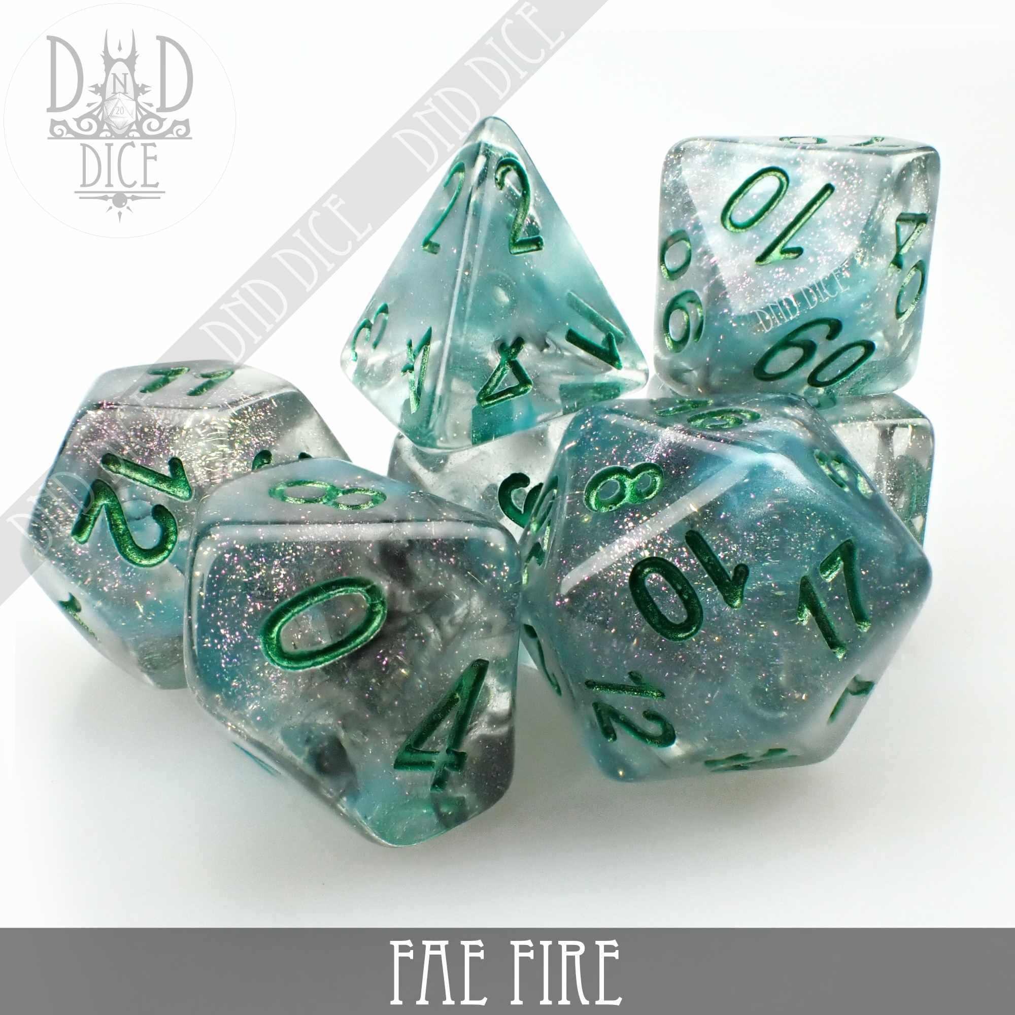 Fae Fire Dice Set - Bards & Cards