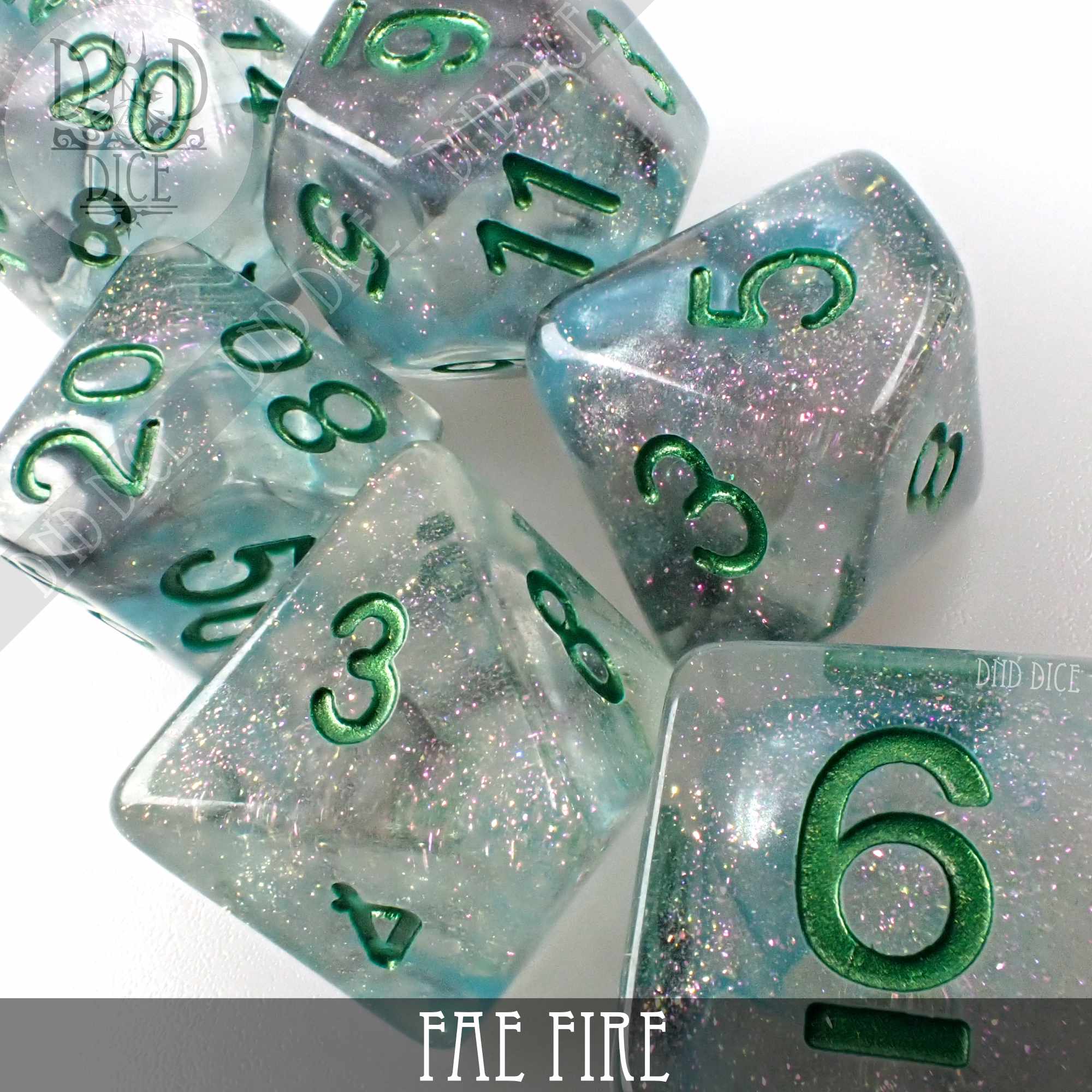 Fae Fire Dice Set - Bards & Cards