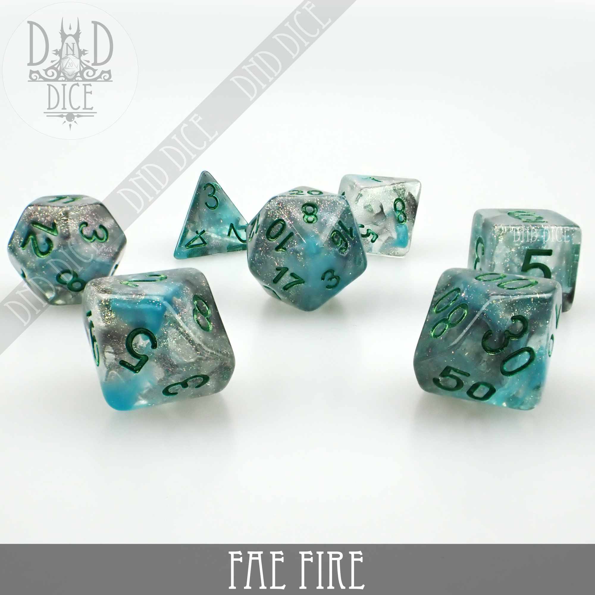 Fae Fire Dice Set - Bards & Cards