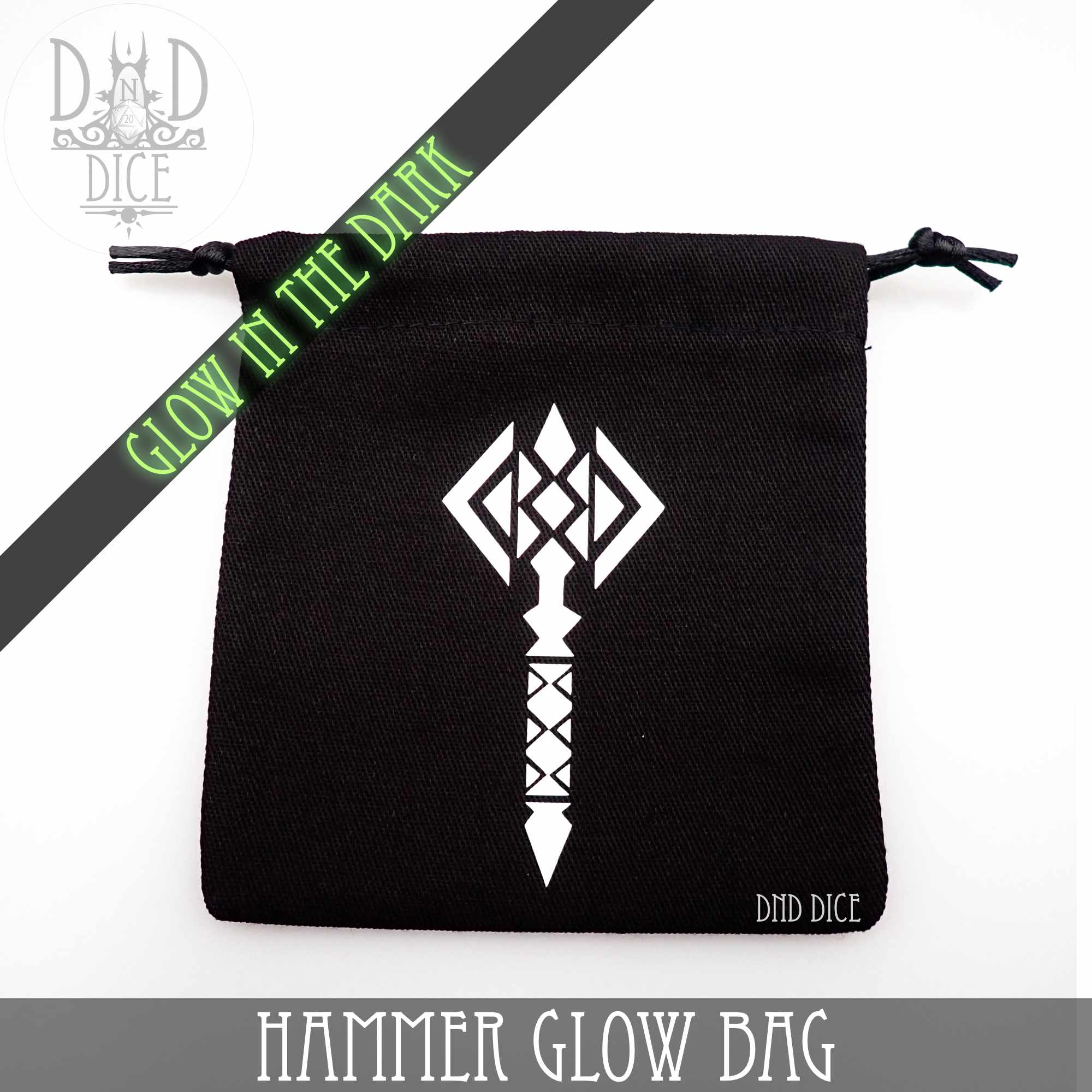 Hammer Glow In The Dark Dice Bag - Bards & Cards