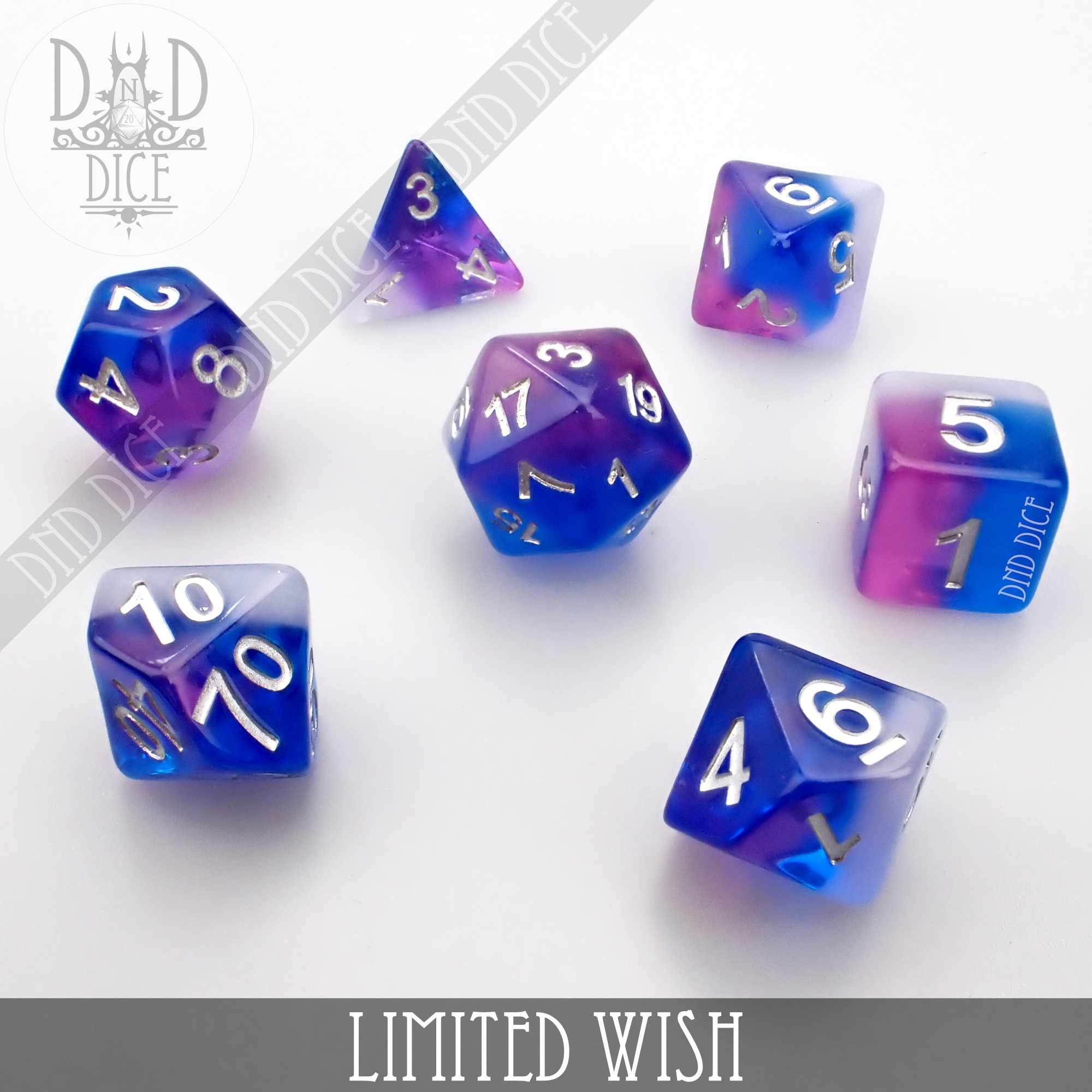 Limited Wish Dice Set - Bards & Cards