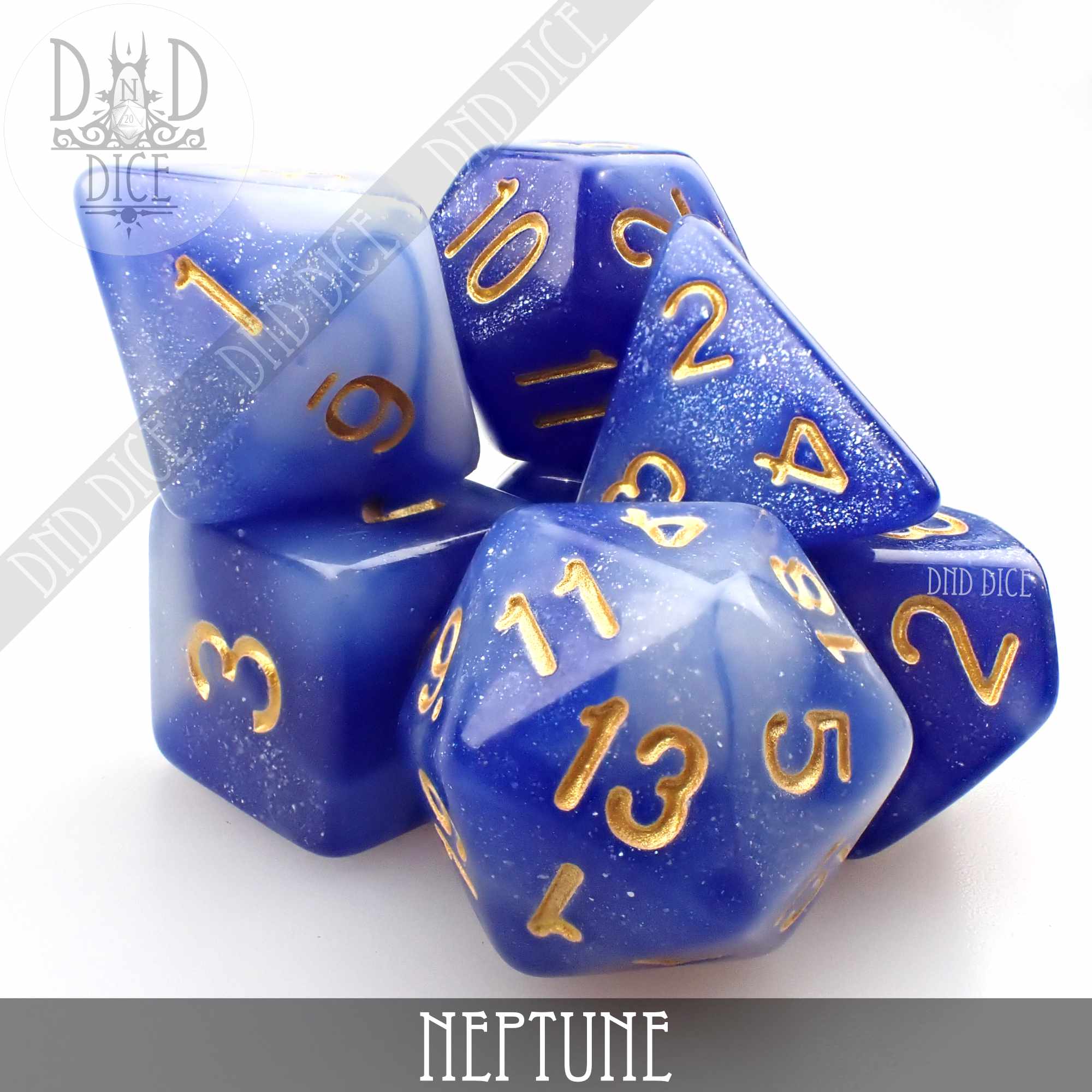 Neptune Galaxy Dice Set - Bards & Cards