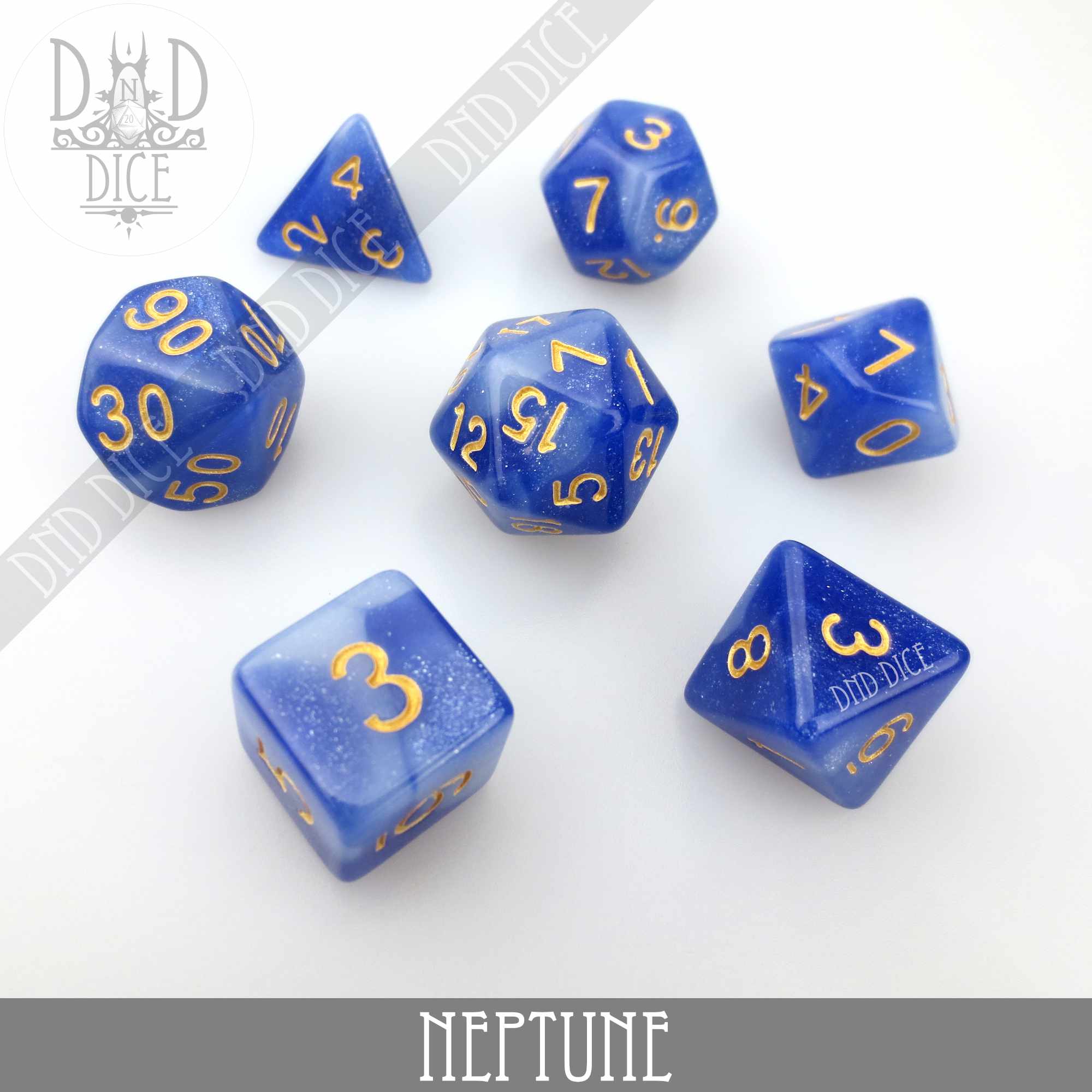 Neptune Galaxy Dice Set - Bards & Cards