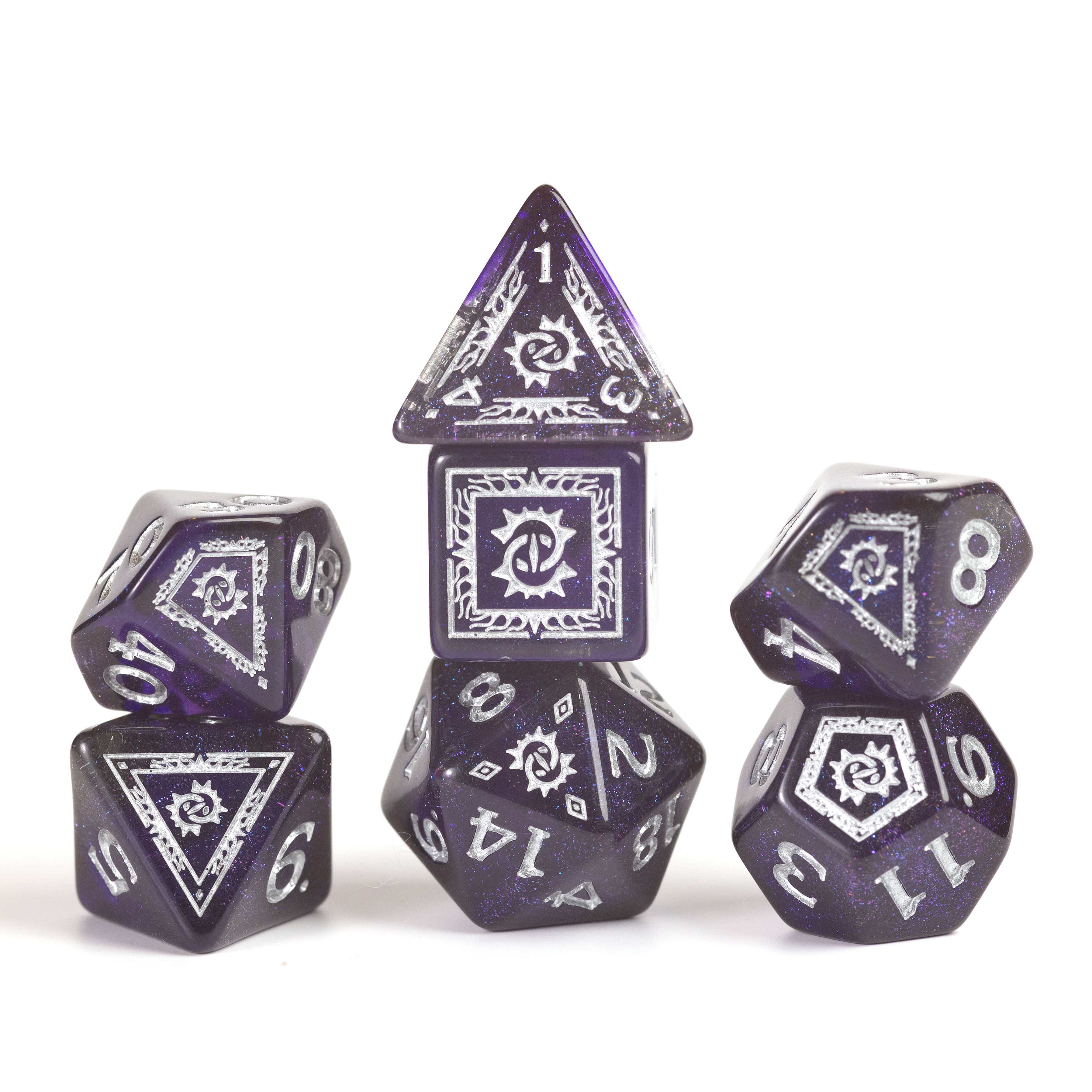 D&D Adventure Dice Set - Warlock Edition | Purple 16pc Collection