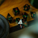 Witchwood Heart Liquid Core DND Dice Set - Bards & Cards