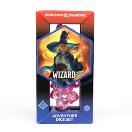 D&D Adventure Dice Set - Wizard Edition | Fuchsia 16pc Collection - Bards & Cards