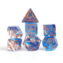 D&D Adventure Dice Set - Wizard Edition | Blue 16pc Collection - Bards & Cards