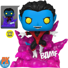 Funko Pop: X-Men Teleporting Nightcrawler Glow-in-the-Dark Deluxe - Previews Exclusive - Bards & Cards
