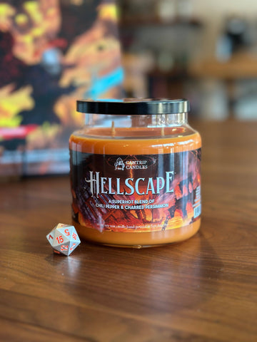 Cantrip Candles - Hellscape (16 oz Glass Candle) - Bards & Cards