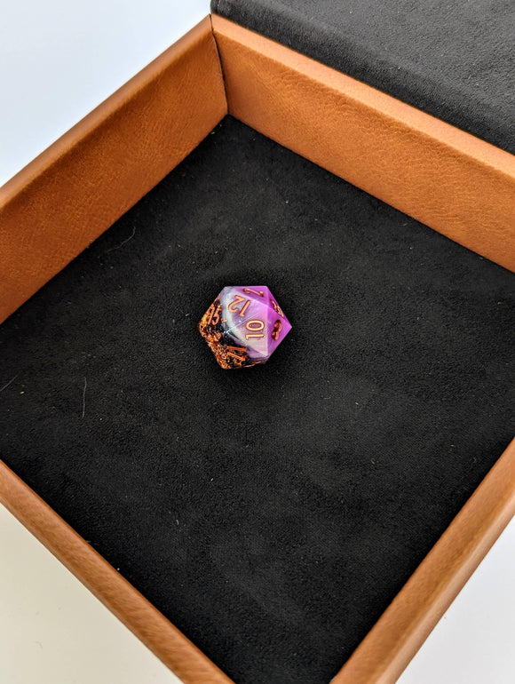 Adoragon - Vegan Leather Dice Box: Chestnut - Bards & Cards