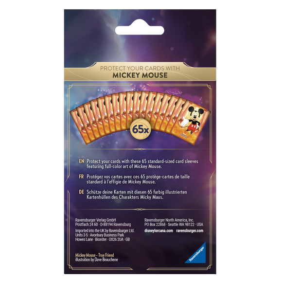 Card Sleeves (Mickey Mouse / 65-Pack) - Bards & Cards