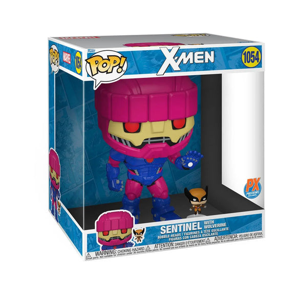 Funko Pop! X-Men Sentinel with Wolverine Jumbo 10-Inch - Previews Exclusive - Bards & Cards