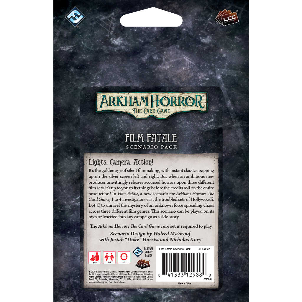 Arkham Horror: The Card Game - Film Fatale Scenario Pack - 0