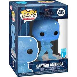 Funko Pop! Avengers Infinity Saga: Captain America Blue Artist Series - Bards & Cards