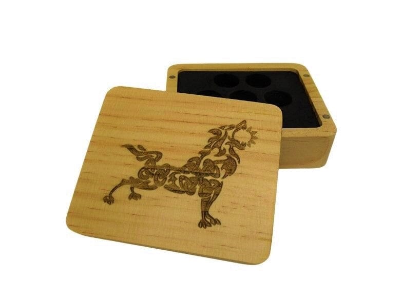 Fenrir Wooden Dice Case - Bards & Cards