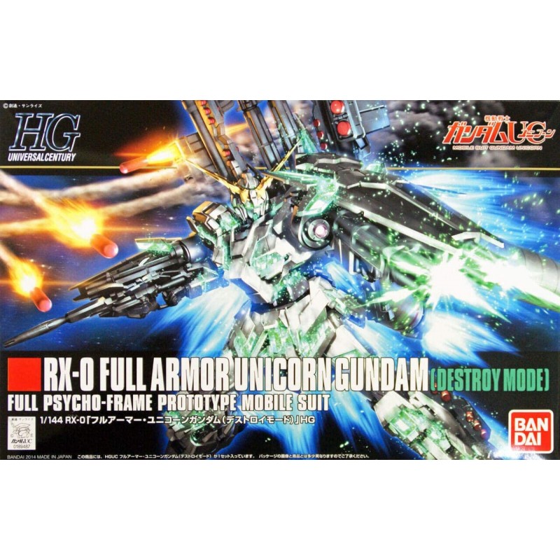 Bandai HGUC 178 Full Armor Unicorn Gundam (Destroy Mode) - Bards & Cards