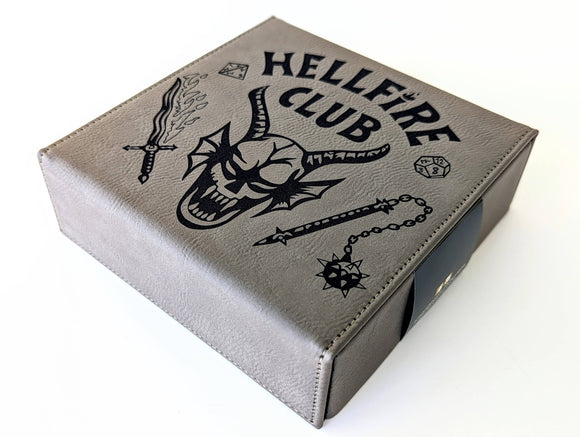 Hellfire Club - D&D - Vegan Leather Dice Box: Chestnut - Bards & Cards