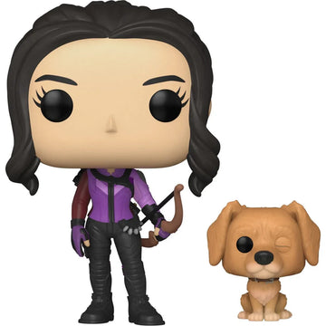 Funko Pop! Hawkeye Kate Bishop with Lucky the Pizza Dog - Bards & Cards