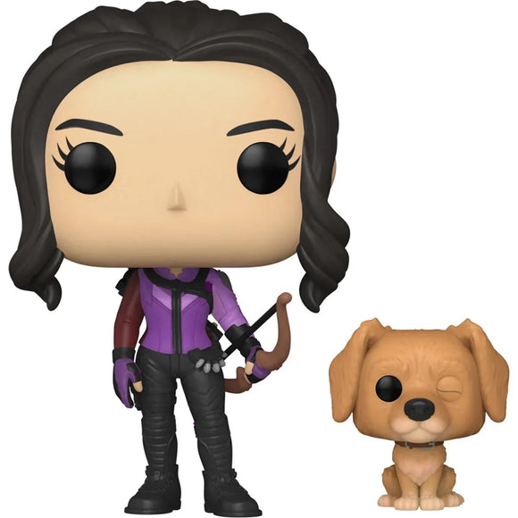 Funko Pop! Hawkeye Kate Bishop with Lucky the Pizza Dog - Bards & Cards