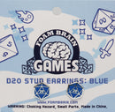 Foam Brain Games D20 Stud Earrings - Bards & Cards