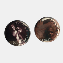 Faith & Temperance  (Lunch Money Button Men) - Bards & Cards