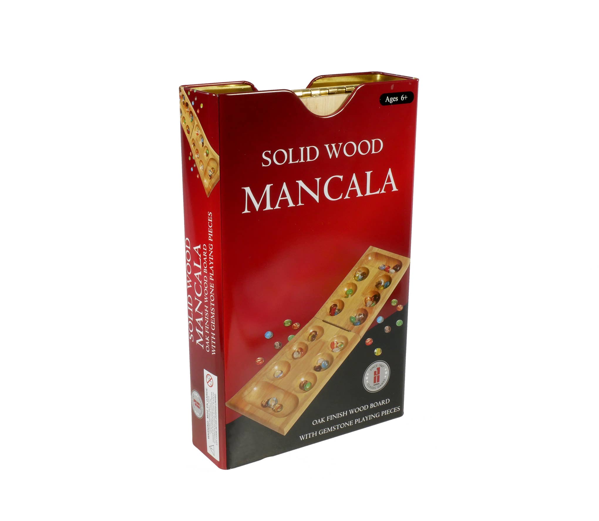 WorldWise Imports - Mancala - Wood Folding Mancala in Tin Case - Bards & Cards