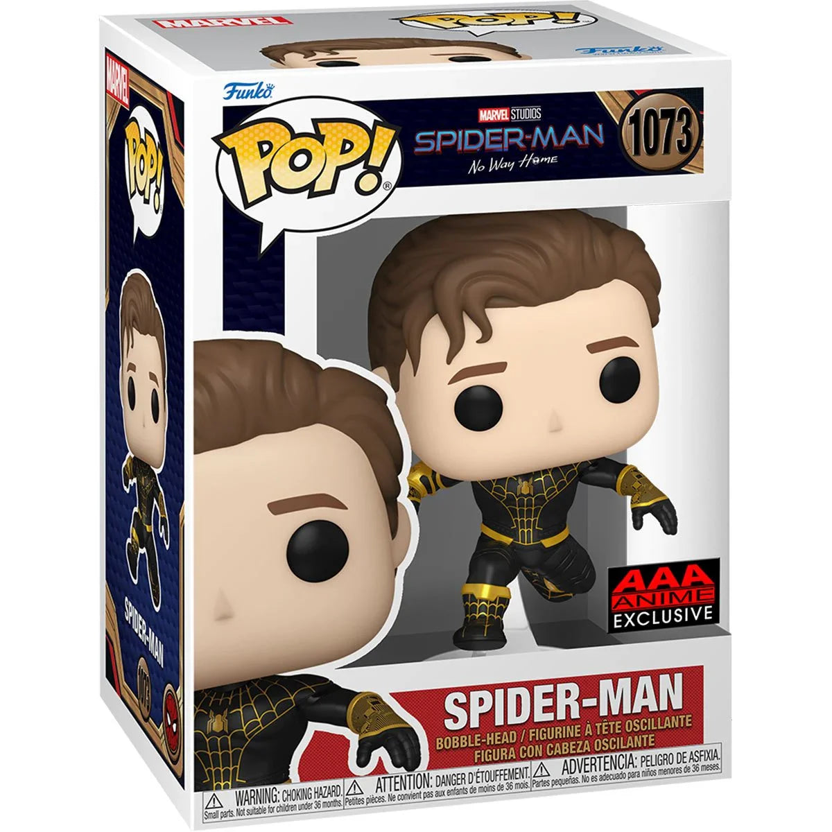 Funko Pop! Spider-Man: No Way Home Unmasked Spider-Man Black Suit - AAA Anime Exclusive - 0