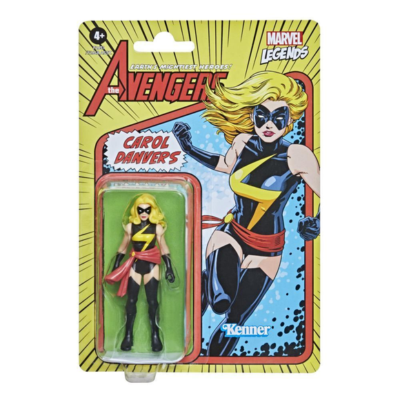 Retro Collection Marvel Legends - Carol Danvers 3.75-inch Action Figure - Bards & Cards