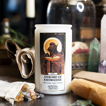 Cantrip Candles - Javid, Steward of Knowledge 16 oz. - Bards & Cards