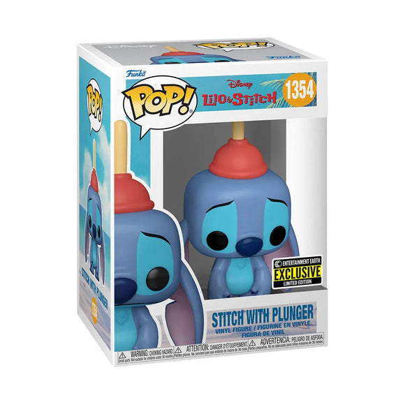 Funko Pop! Lilo & Stitch Stitch with Plunger - Entertainment Earth Exclusive - Bards & Cards
