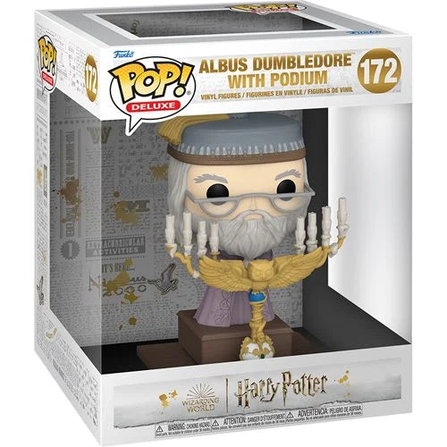 Harry Potter and the Prisoner of Azkaban Albus Dumbledore with Podium Deluxe Funko Pop! - Bards & Cards