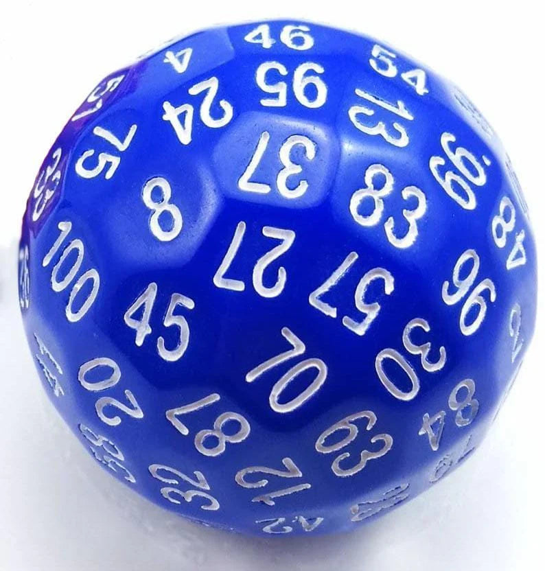 Acrylic 45mm D100 by Foam Brain Games - Bards & Cards