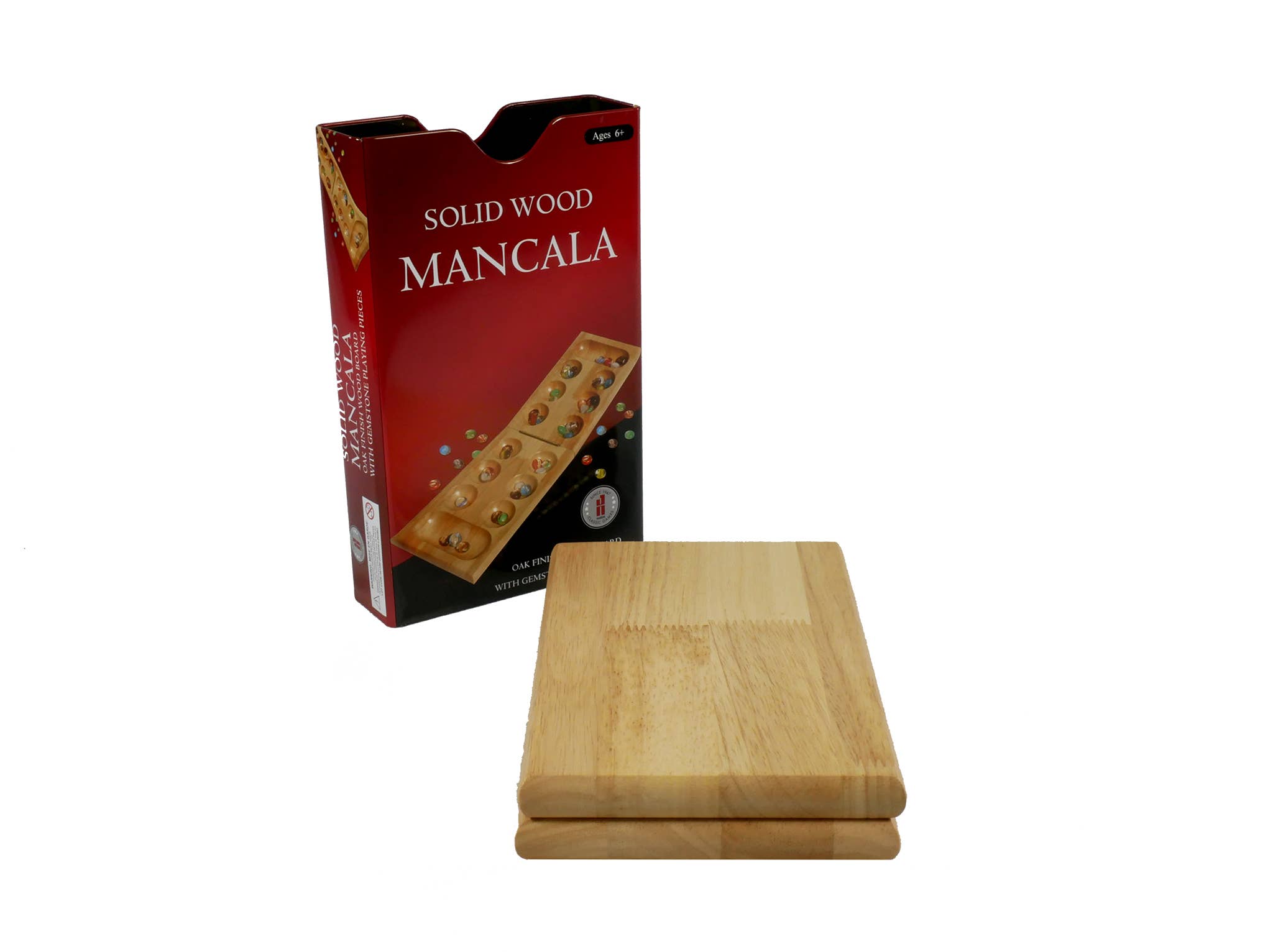 WorldWise Imports - Mancala - Wood Folding Mancala in Tin Case - Bards & Cards