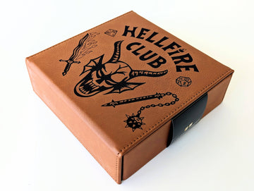 Hellfire Club - D&D - Vegan Leather Dice Box: Chestnut - Bards & Cards